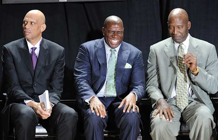 magic johnson kareem abdul jabbar james worthy 2012